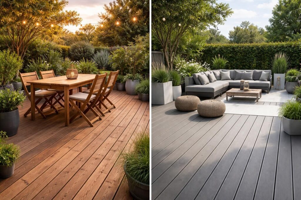 découvrez comment choisir entre une terrasse en bois naturel ou en composite pour un extérieur élégant, durable et adapté à vos besoins.