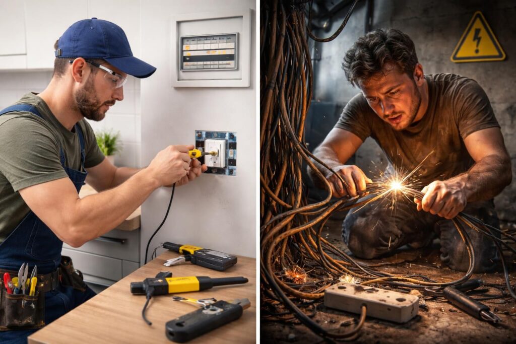 découvrez les travaux d'électricité réalisables par vous-même et ceux à laisser aux professionnels pour assurer votre sécurité et éviter les risques.