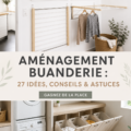 Aménagement moderne d'une buanderie avec des rangements fonctionnels