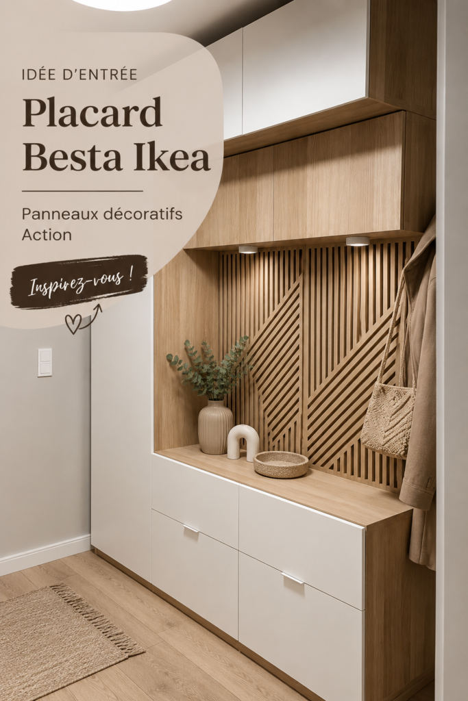 Un salon aménagé avec des meubles Besta d'Ikea, alliant fonctionnalité et design moderne.