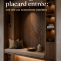Placard d'entrée bien aménagé avec rangements modernes
