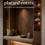 Placard d'entrée bien aménagé avec rangements modernes