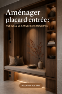 Placard d'entrée bien aménagé avec rangements modernes