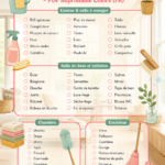Check-list de ménage de printemps imprimable et colorée
