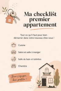 Des femmes organisent une checklist pour leur premier appartement