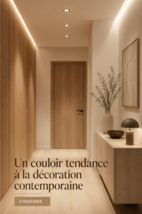 Couloir moderne avec décoration élégante et accessoires stylés