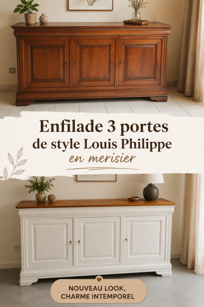 Enfilade en merisier de style Louis Philippe dans un intérieur chaleureux