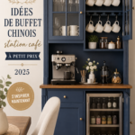 Coffee station créative dans un meuble asiatique élégant.