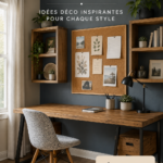 Espace d'étude lumineux avec une déco chaleureuse et inspirante