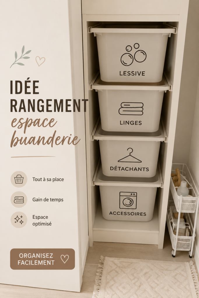 Un exemple de buanderie bien aménagée et organisée