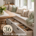 Salle à manger avec un système de rangement élégant et pratique, optimisant l'espace.