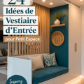Vestiaire d'entrée élégant et fonctionnel dans un petit espace