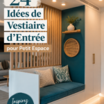 Vestiaire d'entrée élégant et fonctionnel dans un petit espace