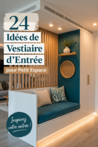 Vestiaire d'entrée élégant et fonctionnel dans un petit espace