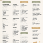 Liste d'hachats pour un premier appartement avec des éléments pratiques