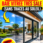 Une main nettoyant une baie vitrée avec soin, sans traces.