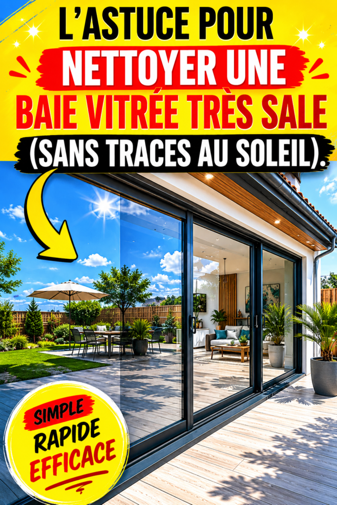 Une main nettoyant une baie vitrée avec soin, sans traces.