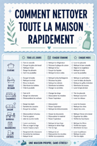 Une maison propre et bien rangée après nettoyage rapide