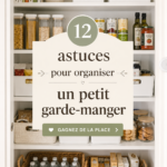Garde-manger organisé avec des bocaux et des étagères