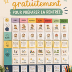 Femme souriante utilisant des printables pour organiser la rentrée