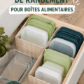Une cuisine bien organisée avec des contenants alimentaires colorés et pratiques
