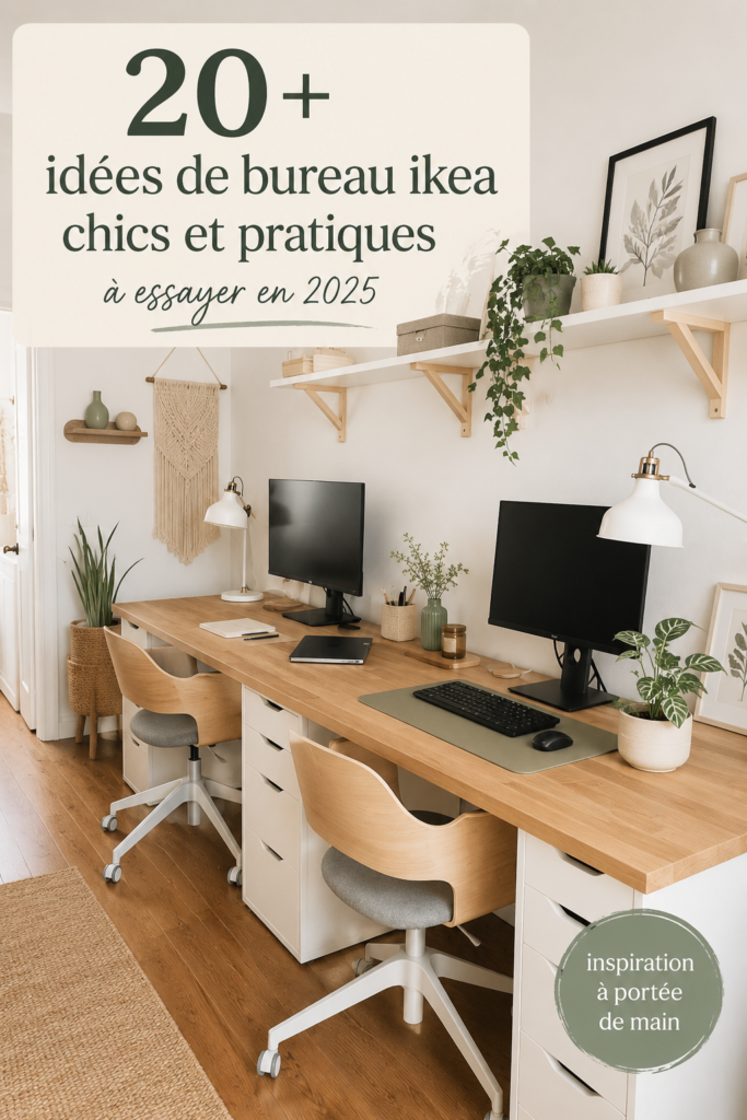 Un bureau Ikea chic et pratique avec une décoration moderne