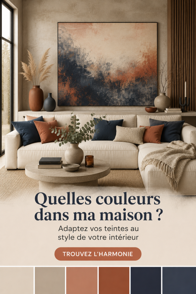 Espace intérieur coloré avec des teintes harmonisées
