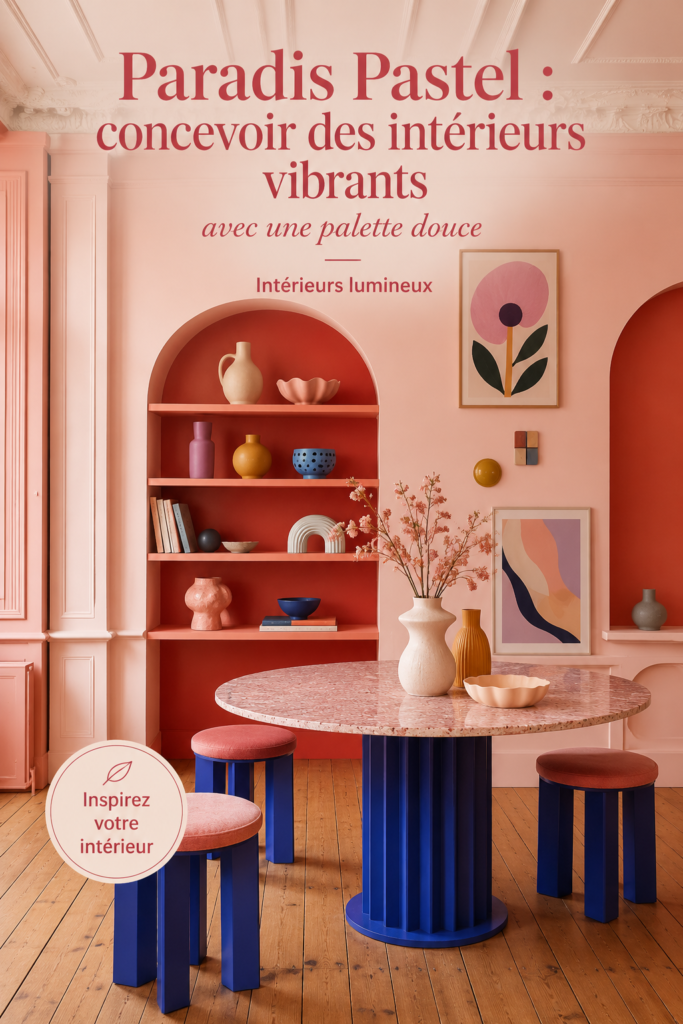 Intérieur cosy avec des murs pastel et des meubles clairs