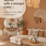 Une décoration chaleureuse et harmonieuse entre un salon et une salle à manger