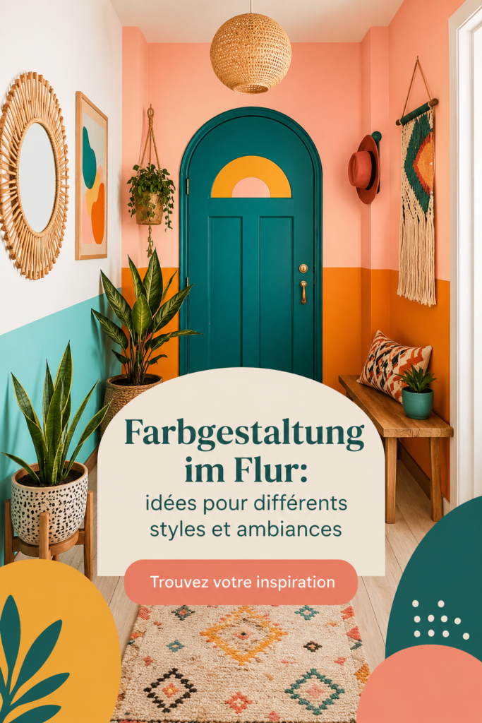 Couloir décoré avec des couleurs chaudes et accueillantes