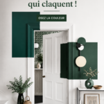 Image d'une porte fraîchement peinte dans une couleur tendance