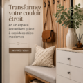 Couloir décoré avec des éléments modernes et accueillants