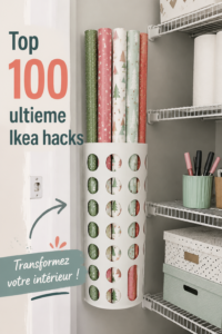 Transformation d'un meuble Ikea en salle à manger originale avec du bricolage créatif.