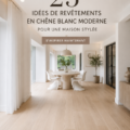 Un salon moderne avec parquet en chêne blanc et décoration chaleureuse