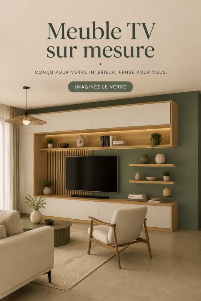 Meuble TV sur mesure dans un salon moderne