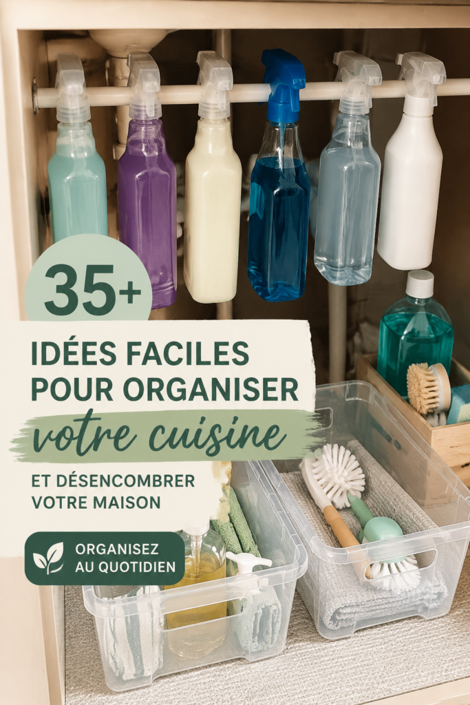Cuisine organisée avec des bocaux et des étagères pratiques pour un désencombrement optimal