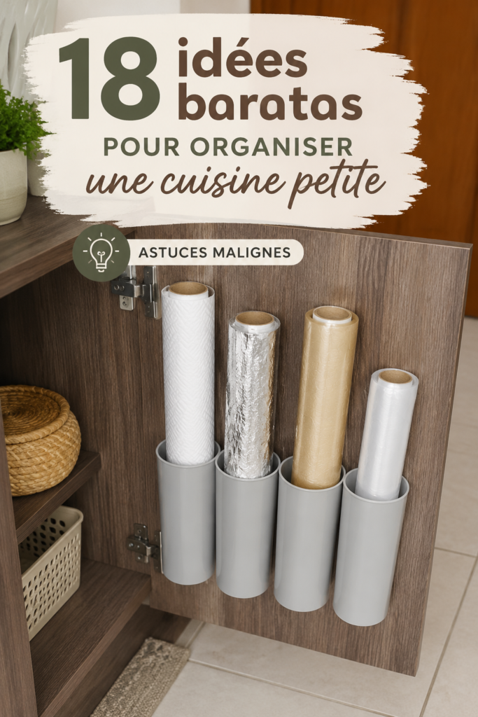 Une petite cuisine lumineuse bien organisée avec des rangements pratiques et élégants.