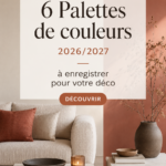 Palettes de couleurs tendances pour 2026/2027 adaptées à la décoration intérieure.