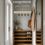 Entrée bien organisée avec des solutions de rangement pratiques