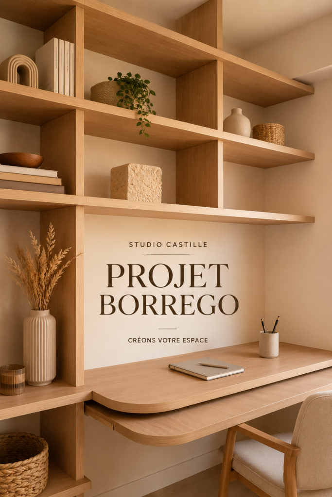 Un aperçu moderne du studio Borrego, bien aménagé et chaleureux