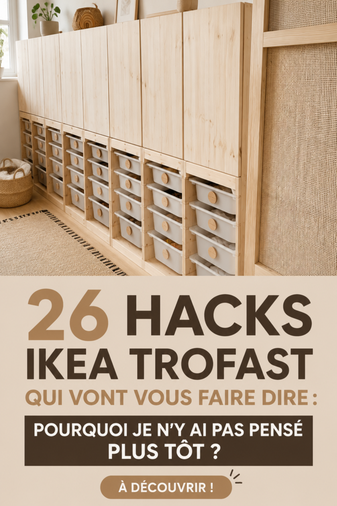 Bacs Trofast d'Ikea présentés en décoration intérieure.