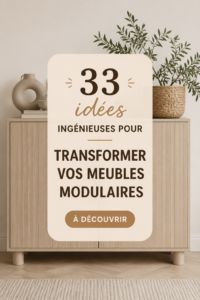 Un élégant meuble IKEA réaménagé avec des accessoires personnalisés.