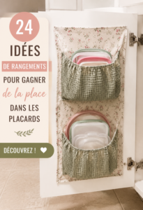 Un placard bien organisé avec des solutions de rangement pratiques et astucieuses.