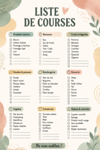 Image d'une femme tenant une liste de courses dans un magasin.