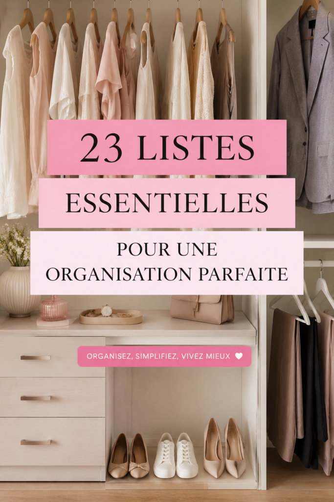 Un ensemble de listes d'organisation sur un bureau chaleureux