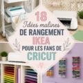 Espace de travail organisé avec des solutions de rangement Ikea adaptées aux fournitures Cricut