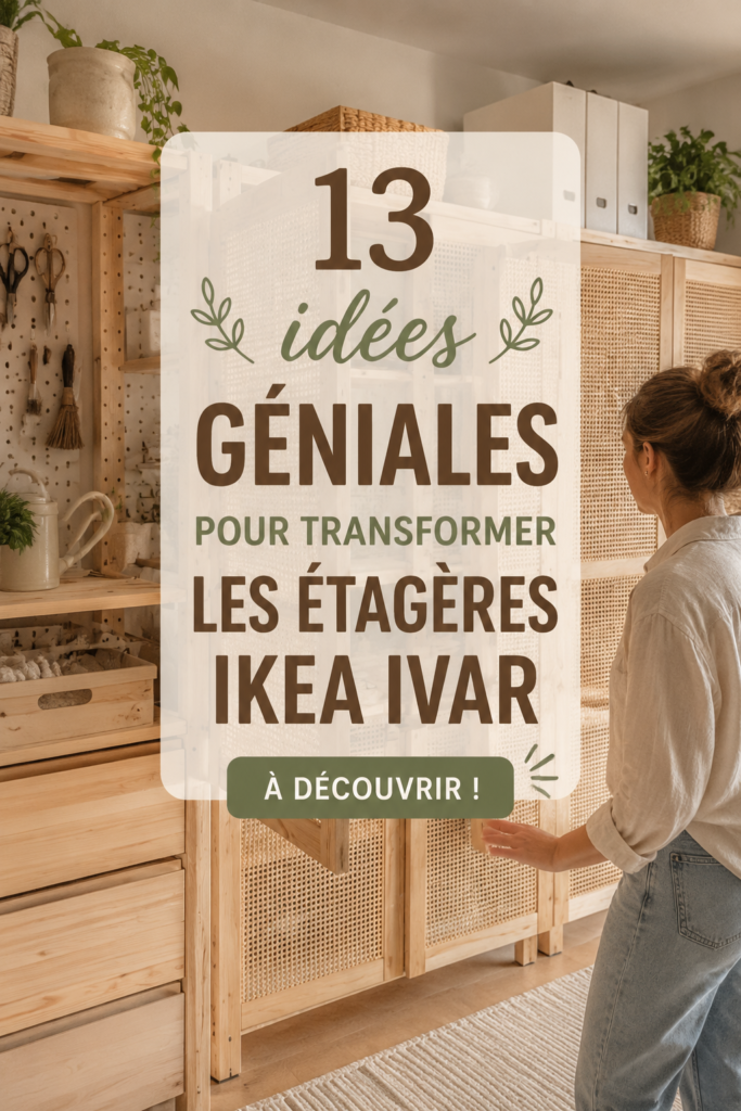 Étagères Ivar d'Ikea transformées en espace déco chic avec plantes
